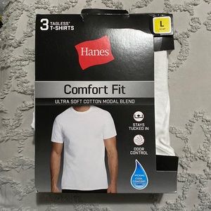 Hanes Men's white t-shirt (3pk)